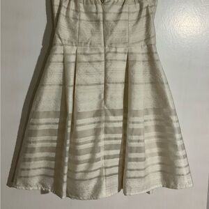 GB Cream Striped Mini Dress